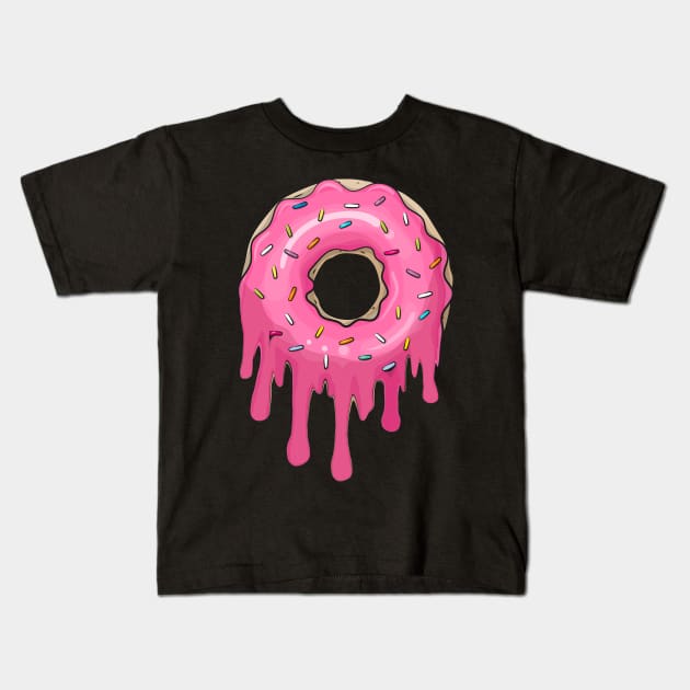 melting donut graphic sublimation Kids T-Shirt by Babyborn